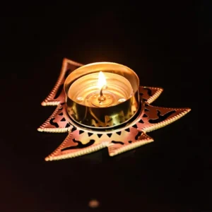Photophore Noël Doré Sapin