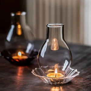Photophore Verre Transparent forme de poire 1