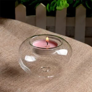 Photophore Boule en Verre Transparent