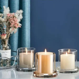 Photophore Verre Transparent Design Moderne