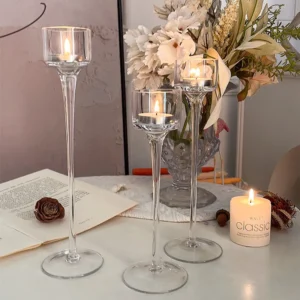 Grand Photophore Verre sur Pied
