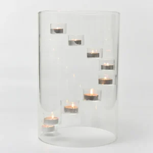 Photophore Verre Cylindrique Transparent XXL