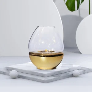 Photophore Verre Doré