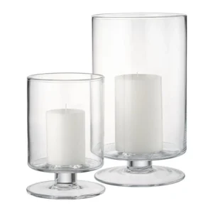 photophore cylindrique verre transparent